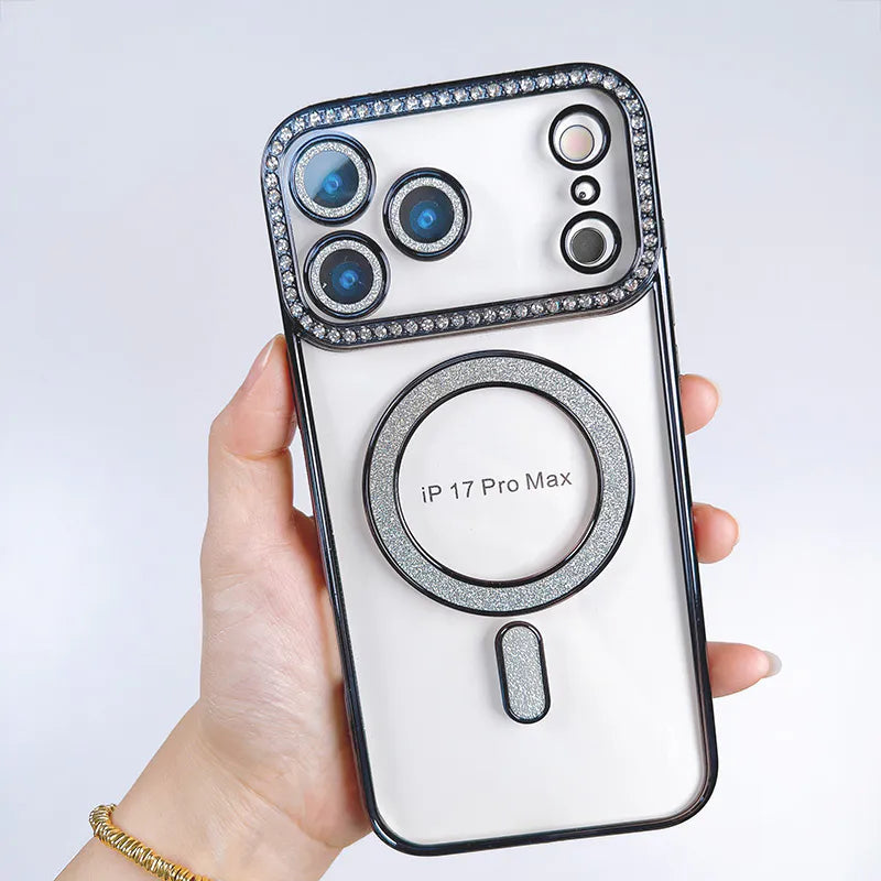 Case for iPhone 17 Pro 6.3 Kinglink Glitter Bling Design MagFit