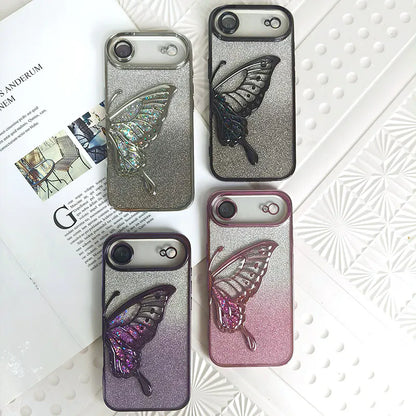 Case for iPhone 17 Pro max 6.9 Kinglink Glitter Sandy Butterfly