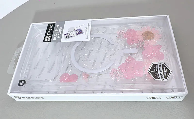 Case for Iphone 16 6.1 Kinglink Real Flower Blossom MagFit