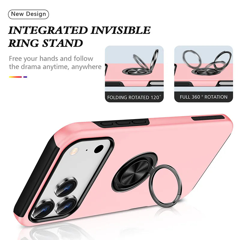 Case for iPhone 17 Pro 6.3 Kinglink Mag Ring with Kickstand