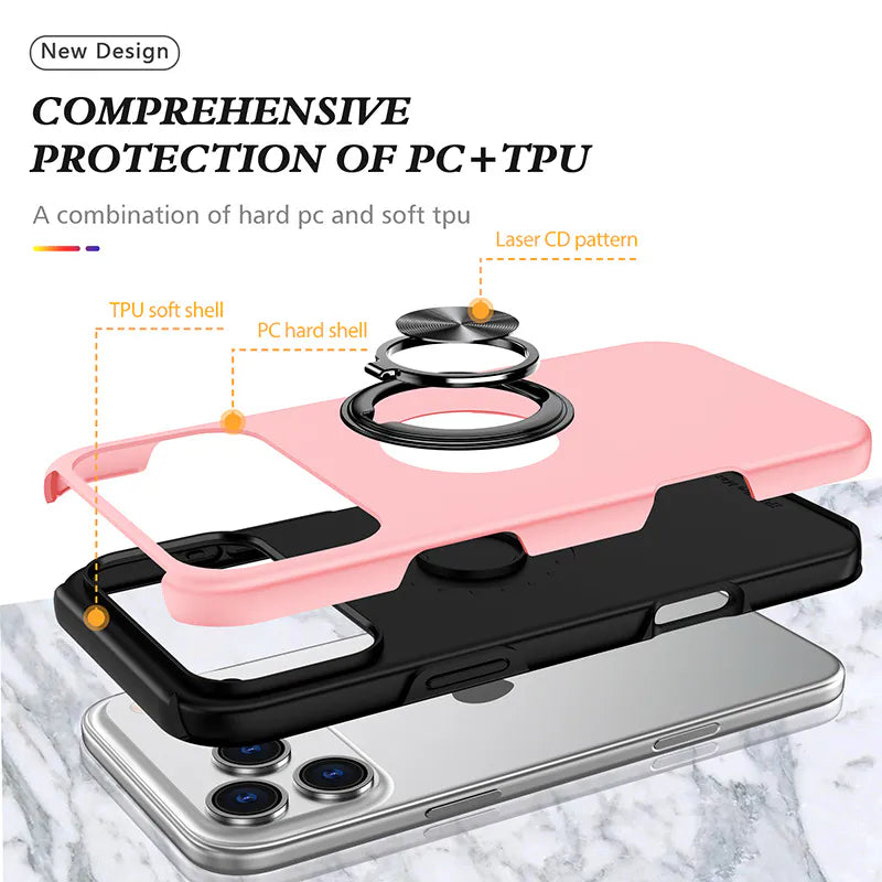 Case for iPhone 17 Air 6.6 Kinglink Mag Ring with Kickstand