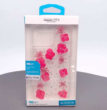 iPhone 15 6.1 real flower blossom case