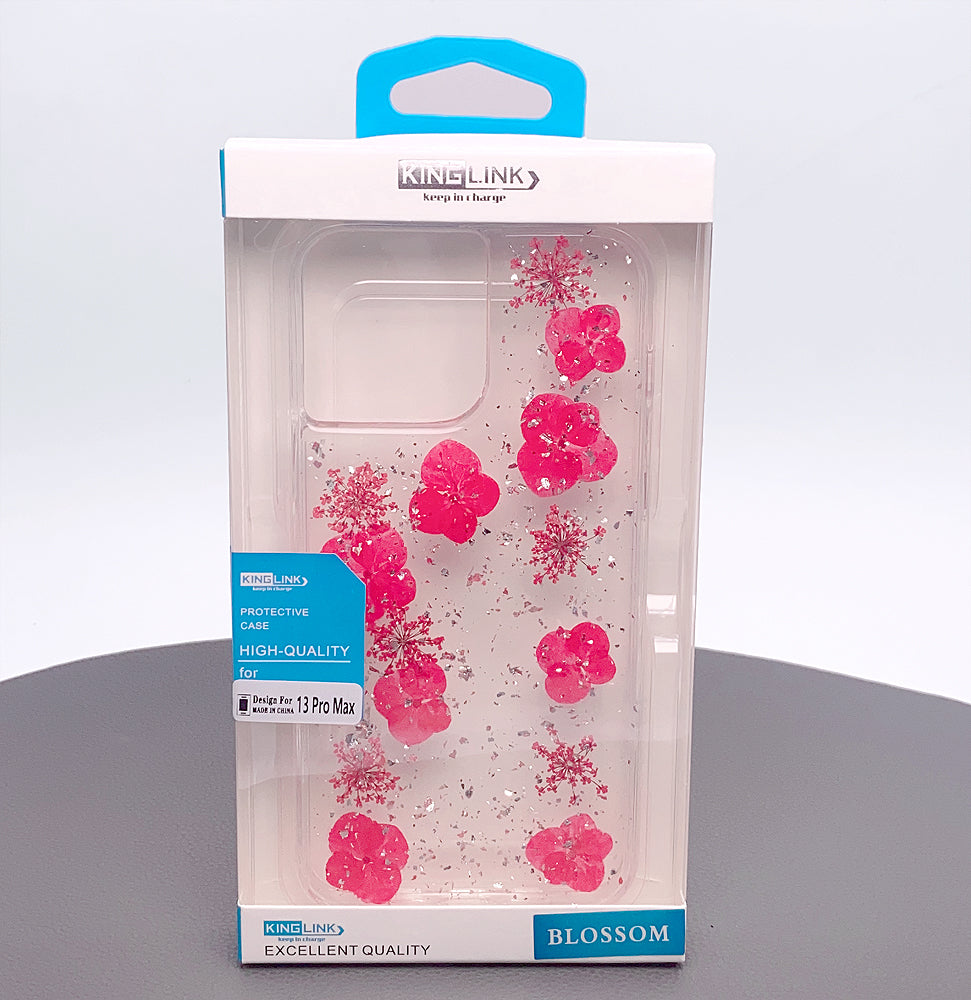 iPhone 15 Pro max 6.7 real flower blossom case