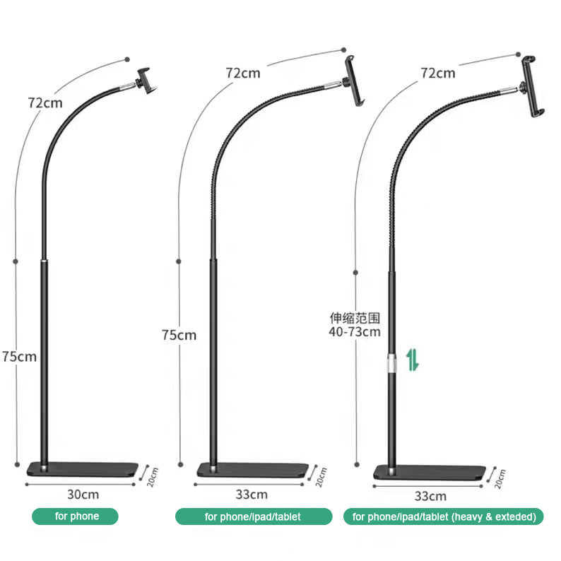 Floor holder stand  landing lazy bracket 2kg for phone / iPad L6