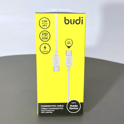 Budi 1.2m PD 65W Type-C to Type-C cable DC023TT12