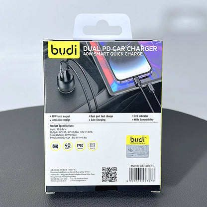 Budi PD 40W Dual pd Car Charger CC108R
