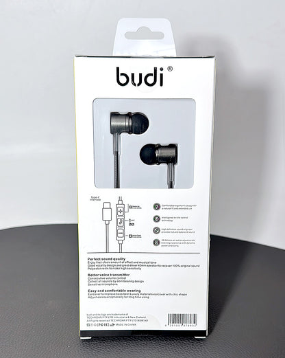 Budi HIFI MIC headphone for iOS/Android earphone EP02