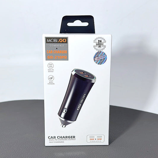 Mobigo Dual PD 36W+36W fast car charger GO210PD