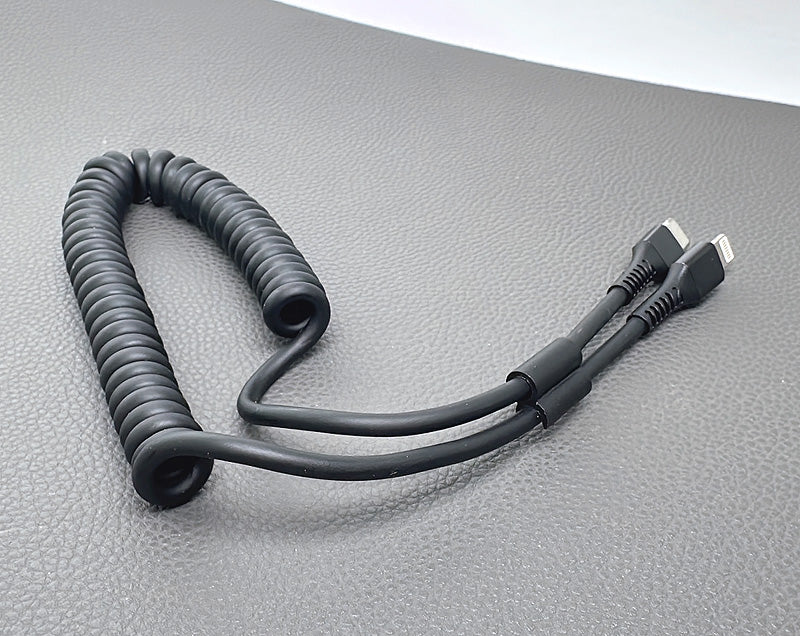 Budi 1.8M PD 20W coiled Type-C to Lightning cable DC210TLS18