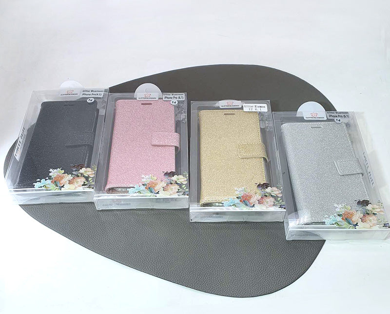 iphone ipx glitter Bluemoon wallet case