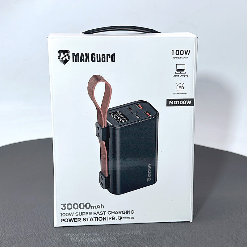 Maxguard 30000 mah PD 100W super fast charging power bank for laptop MD100W