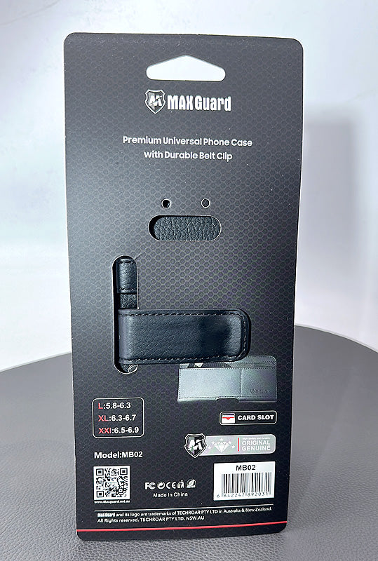 Maxguard premium universal phone case with durable belt clip side way MB02