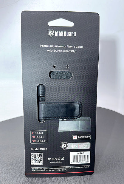 Maxguard premium universal phone case with durable belt clip side way MB02
