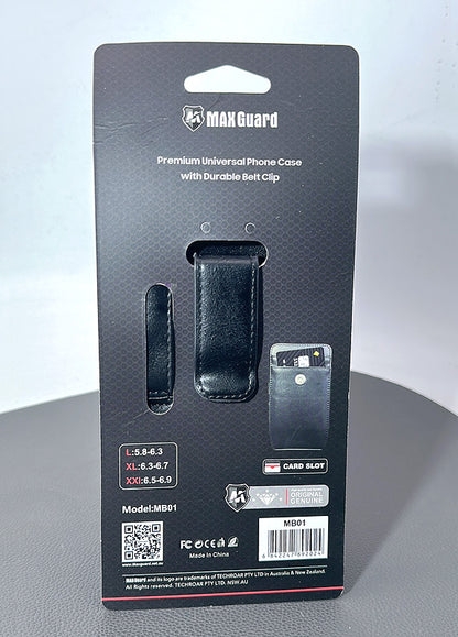 Maxguard premium universal phone case with durable belt clip top way MB01