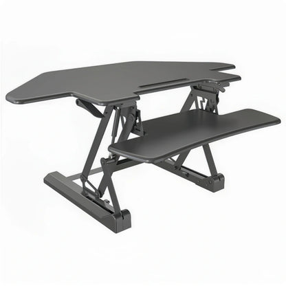 ONLINE Sit Stand Desk Adjustable Riser Ergonomic Work Station Corner 1000x600mm GLD07T