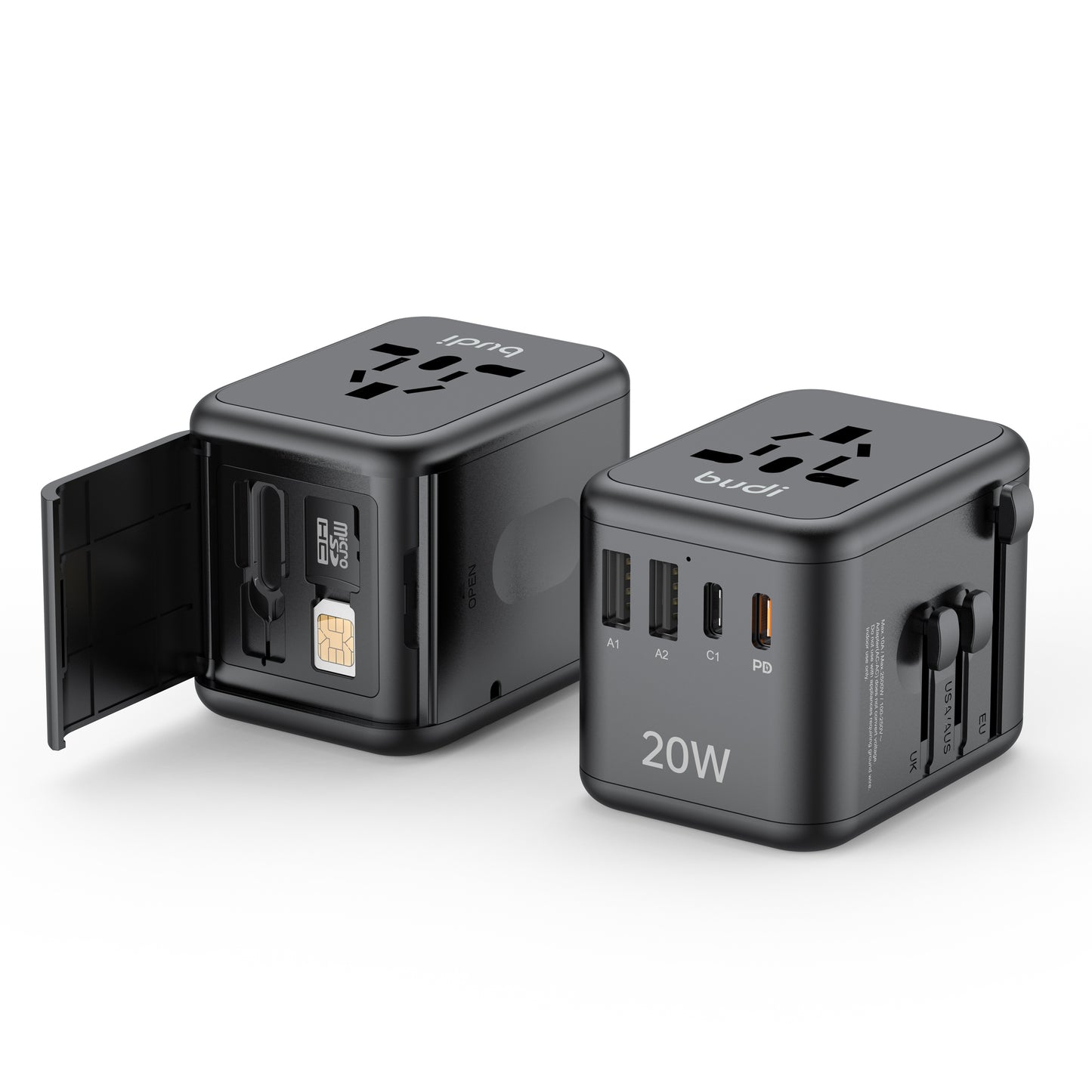 Budi AC358B20 PD 20W Global Travel Charger