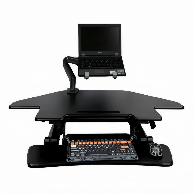 ONLINE Sit Stand Desk Adjustable Riser Ergonomic Work Station Corner 1000x600mm GLD07T