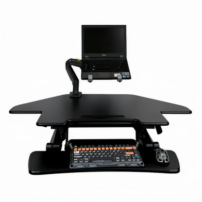 ONLINE Sit Stand Desk Adjustable Riser Ergonomic Work Station Corner 1000x600mm GLD07T