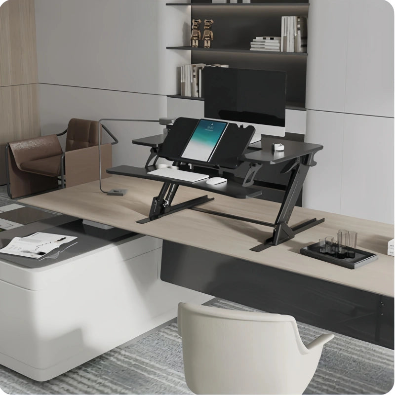 ONLINE Sit Stand Desk Adjustable Riser Ergonomic Work Station 890x522mm GSD06B