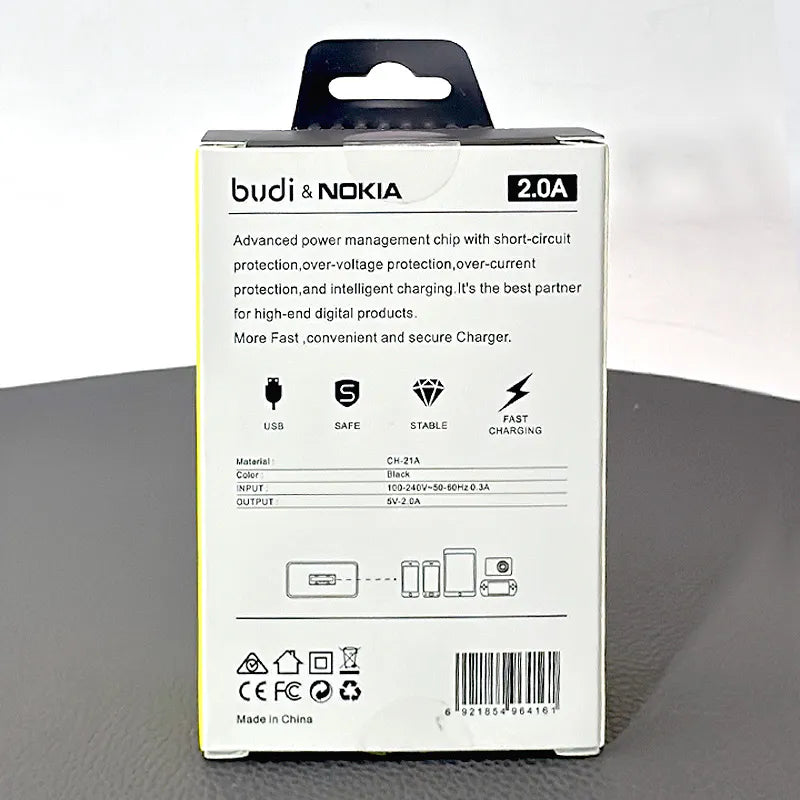 Budi & NOKIA CH21A 2.0A wall charger