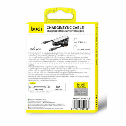 Budi CP586TL 16cm 27W Type-C to Lightning Cable