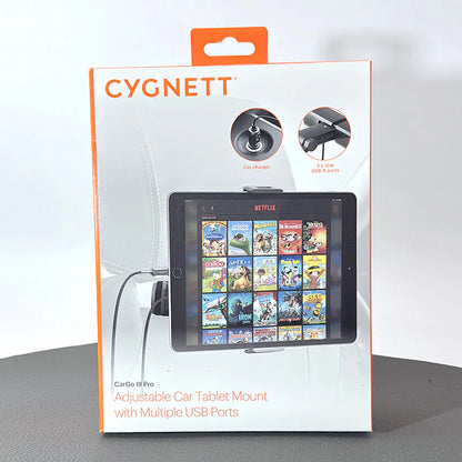 CYGNETT CarGo Pro III Adjustable Car Tablet Mount with Multiple USB Ports