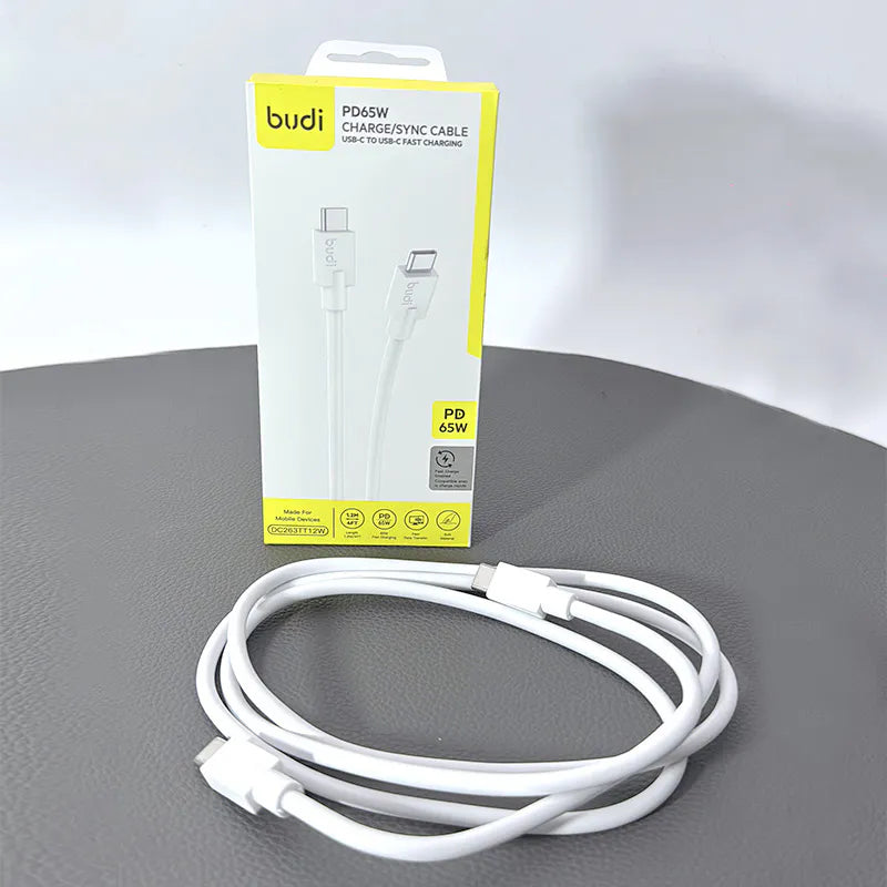 Budi DC263TT12 1.2m 65W Type-C to C Cable