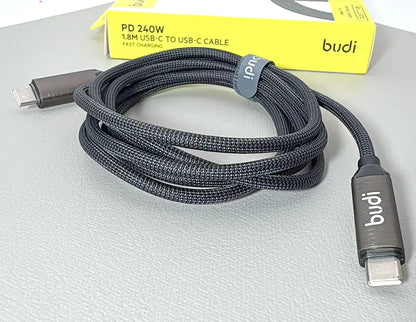 Budi DC267TT18 1.8m PD 240W Type-C to C Cable