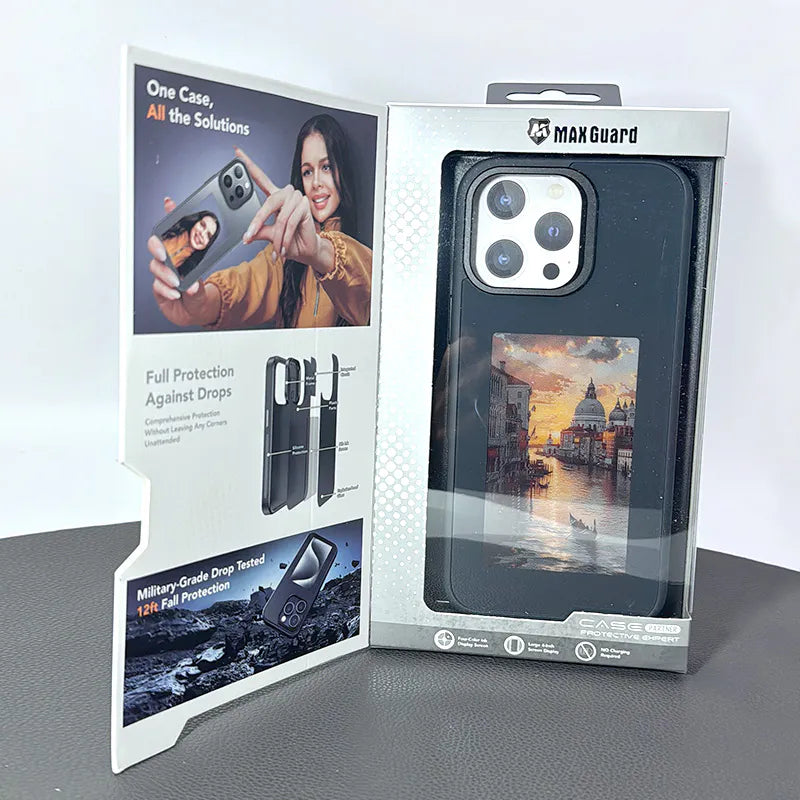 Case for Iphone 15 6.1 Maxguard DIY NFC Ink Screen