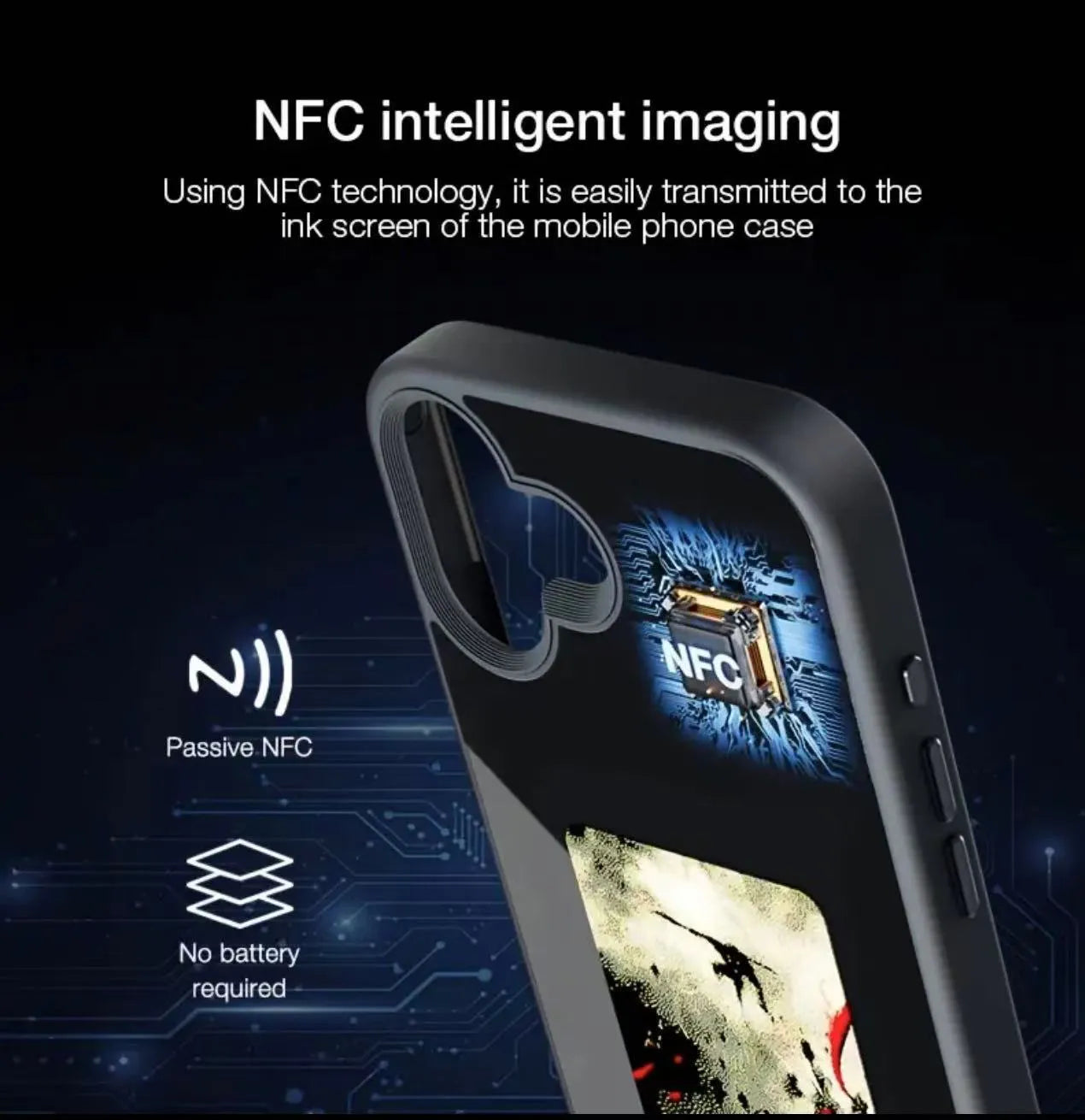 Case for Iphone 13 Pro max 6.7 Maxguard DIY NFC Ink Screen