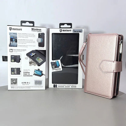 S26+ Plus Maxguard Detachable Magnetic Zipper Wallet Case