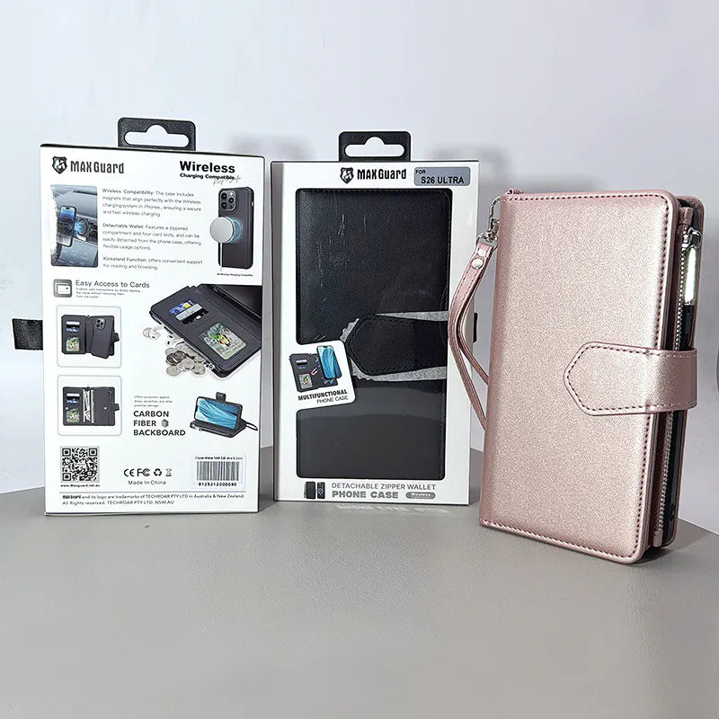 S26 Maxguard Detachable Magnetic Zipper Wallet Case