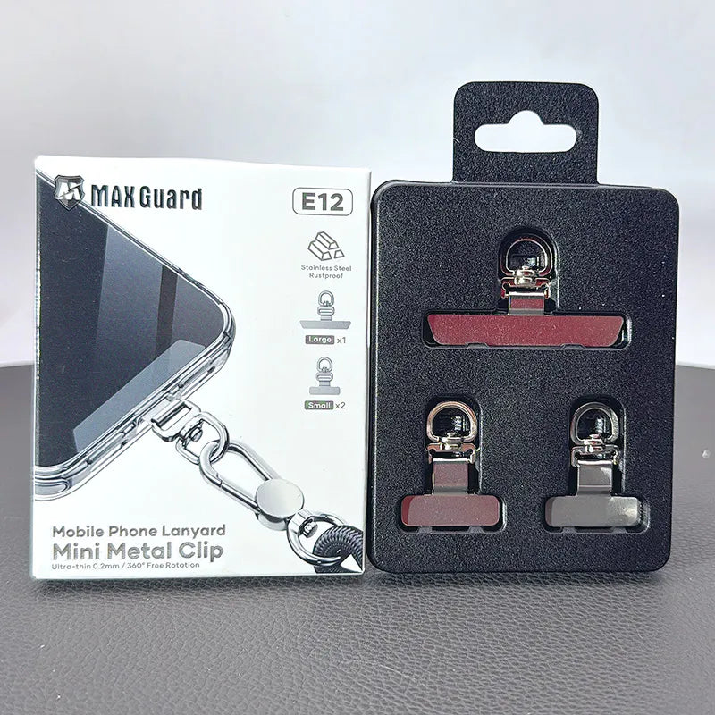 Maxguard E12 Mobile Phone Lanyard Mini Metal Clip