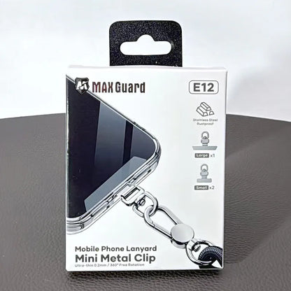 Maxguard E12 Mobile Phone Lanyard Mini Metal Clip