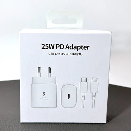 SAM OR PD EPTA800NBEGGB 25W wall charger with Type-C to C combo