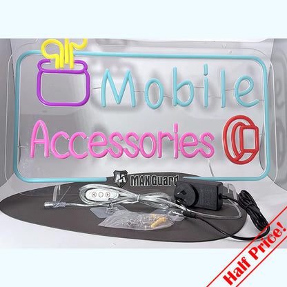 Maxguard F01 Mobile Accessories Neon Sign
