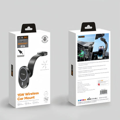 Mobigo G16 15W Wireless Car Mount Holder