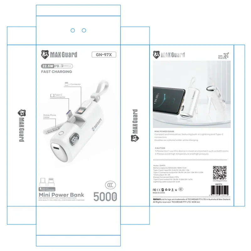 Maxguard GN97X 5000 mah PD Mini power bank (CCC)