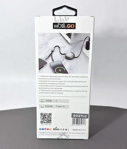 Mobigo GO2TLC 1m 3 in 1 Cable