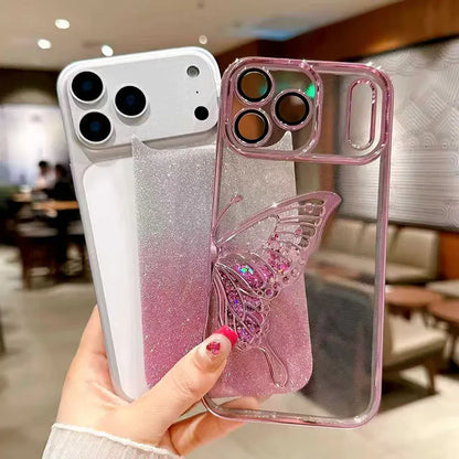 Case for iPhone 17 Pro max 6.9 Kinglink Glitter Sandy Butterfly