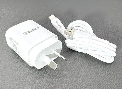 Maxguard KAC01T 2.4A wall charger with USB-A to C combo