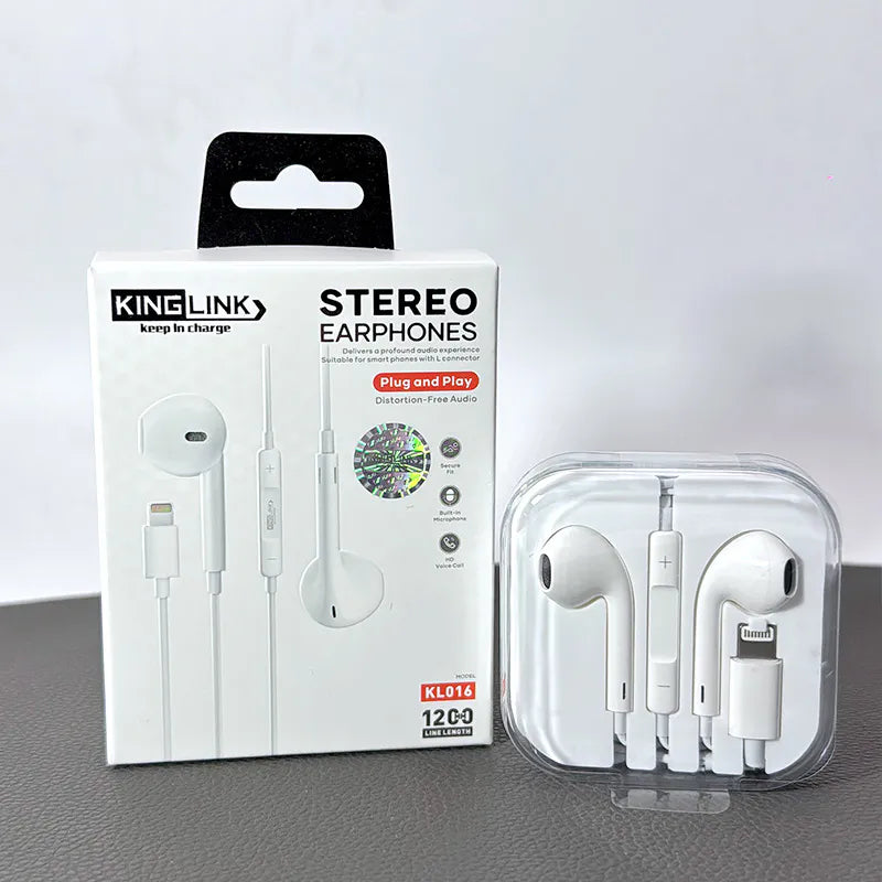 Kinglink KL016 lightning Plug & Play Stereo earphone (No Bluetooth Required)