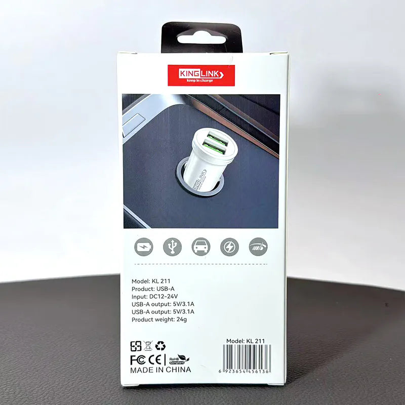 Kinglink KL211 3.1A 2 USB car charger