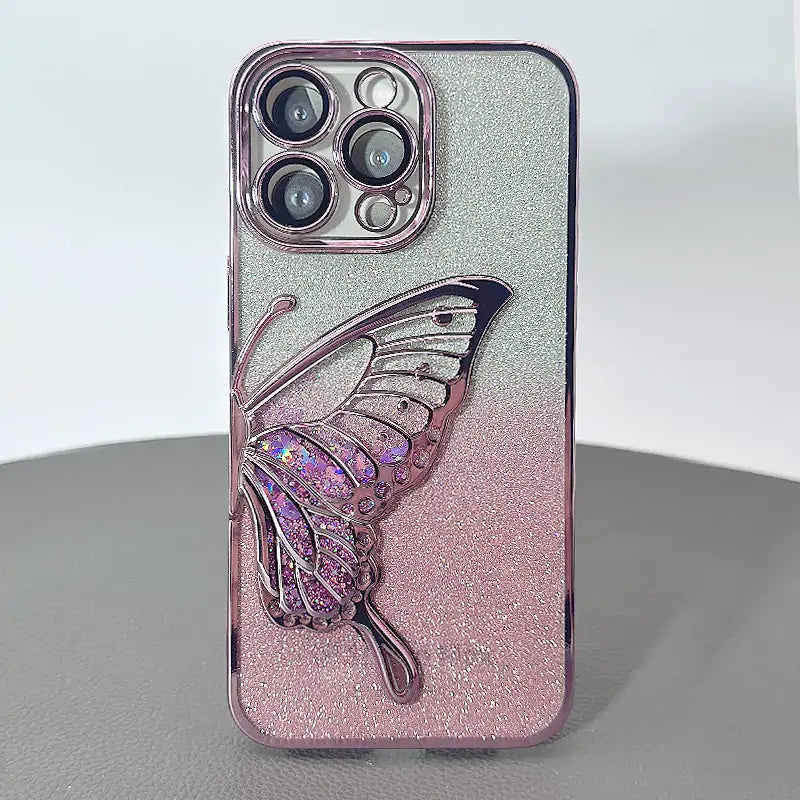 S25 Ultra Kinglink Glitter Sandy Butterfly case