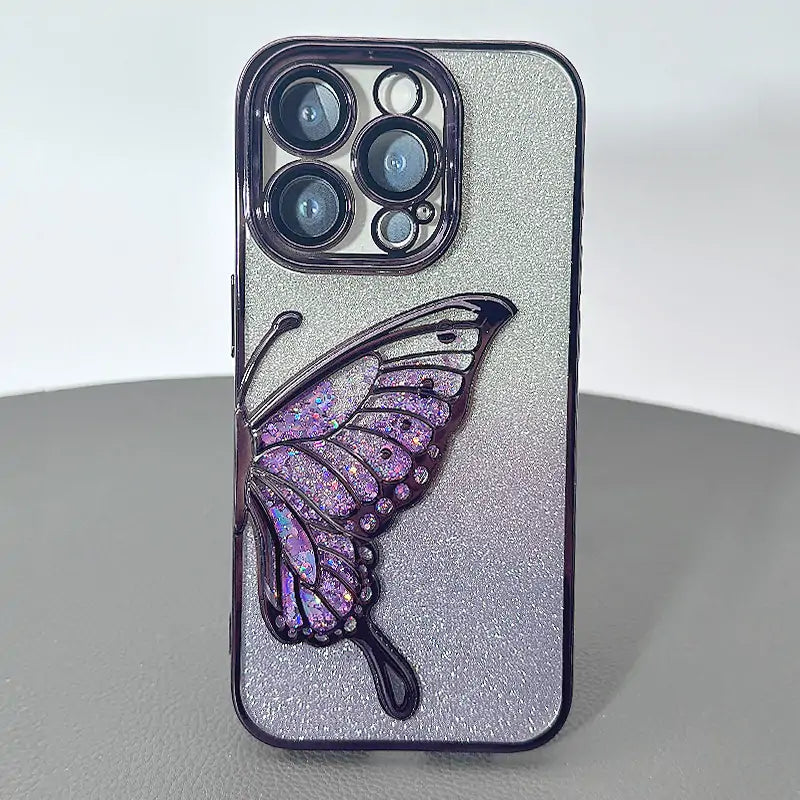 S25 Ultra Kinglink Glitter Sandy Butterfly case