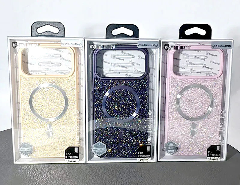 Case for iPhone 17 Pro max 6.9 Maxguard Stylish Diamond MagFit