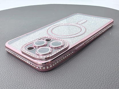 Case for iPhone 17 Pro 6.3 Kinglink Glitter Bling Design MagFit