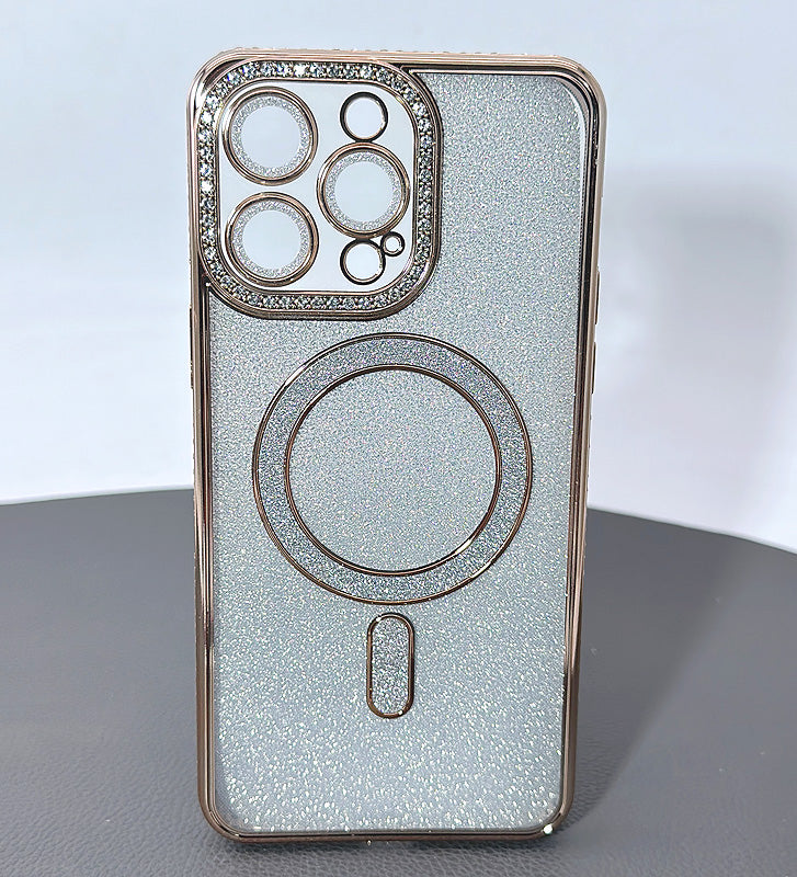 Case for iPhone 17 Pro 6.3 Kinglink Glitter Bling Design MagFit