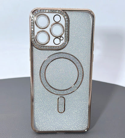Case for iPhone 17 Pro 6.3 Kinglink Glitter Bling Design MagFit