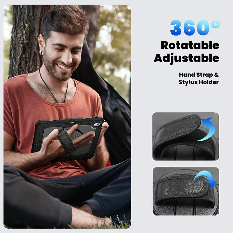 Case for Ipad Pro 12.9 2022/2021/2020/2018 heavy duty with penslot PRO STRAP (not fit Air 13)